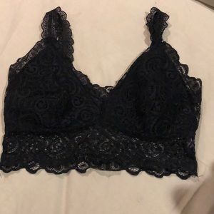 Black unpadded bralette